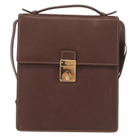 Gucci Vintage Shoulder Bag Leather Brown Leather Shoulder Bag Bag (Authentic Pre-Loved)