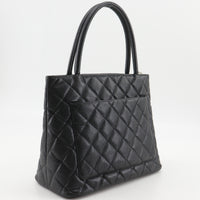 Chanel Chanel Medallion Tote Quilted Caviar Black Leather Tote Bag Bag (Authentic Pre-Loved)
