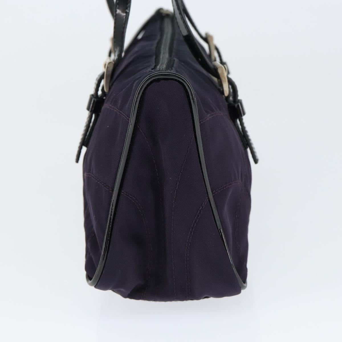 Prada Baguette Shoulder Bag Quilted Tessuto With Leather Purple Nylon Shoulder Bag Bag (Authentic Pre-Loved)