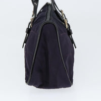 Prada Baguette Shoulder Bag Quilted Tessuto With Leather Purple Nylon Shoulder Bag Bag (Authentic Pre-Loved)