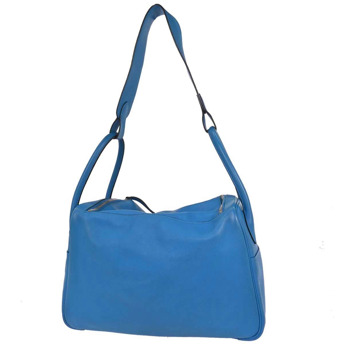 Hermes Hermes Lindy Bag Evercolor Blue Leather Shoulder Bag Bag (Authentic Pre-Loved)