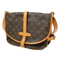 Louis Vuitton Louis Vuitton Saumur Handbag Monogram Canvas Brown Canvas Shoulder Bag Bag (Authentic Pre-Loved)