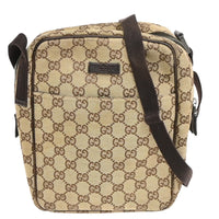 Gucci Vintage Front Pocket Flat Messenger Gg Canvas Beige Canvas Shoulder Bag Bag (Pre-Loved)
