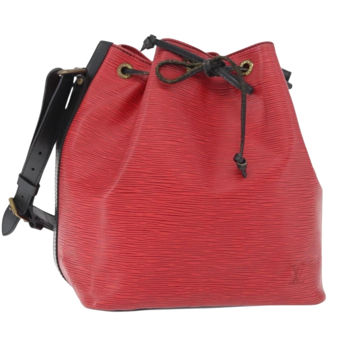 Louis Vuitton Bicolor Petit Noe Handbag Epi Leather Red Leather Shoulder Bag Bag (Pre-Loved)