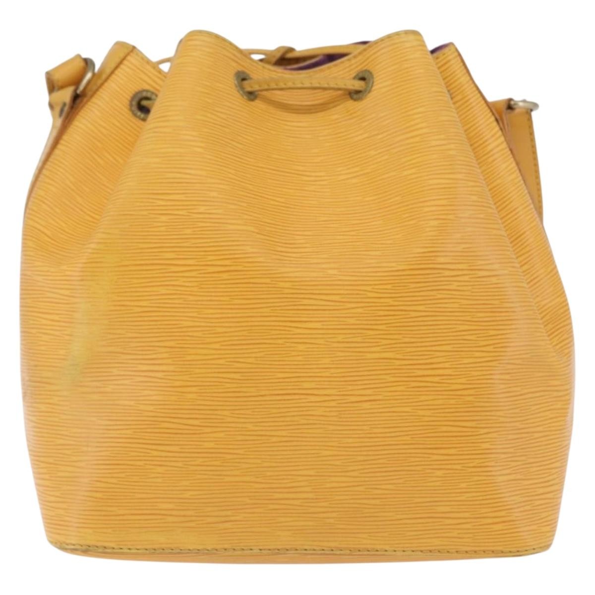 Louis Vuitton Petit Noe Handbag Epi Leather Yellow Leather Shoulder Bag Bag (Authentic Pre-Loved)