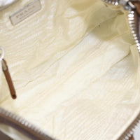 Prada Vintage Shoulder Bag Nylon And Leather Beige Nylon Shoulder Bag Bag (Authentic Pre-Loved)