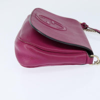 Gucci Soho Chain Crossbody Bag Leather Pink Leather Shoulder Bag Bag (Authentic Pre-Loved)