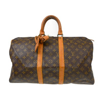 Louis Vuitton Louis Vuitton Keepall Bag Monogram Canvas Brown Canvas Travel Bag Bag (Pre-Loved)