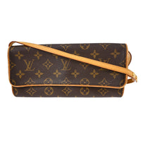 Louis Vuitton Twin Handbag Monogram Canvas Brown Canvas Clutche & Pouche Bag (Authentic Pre-Loved)