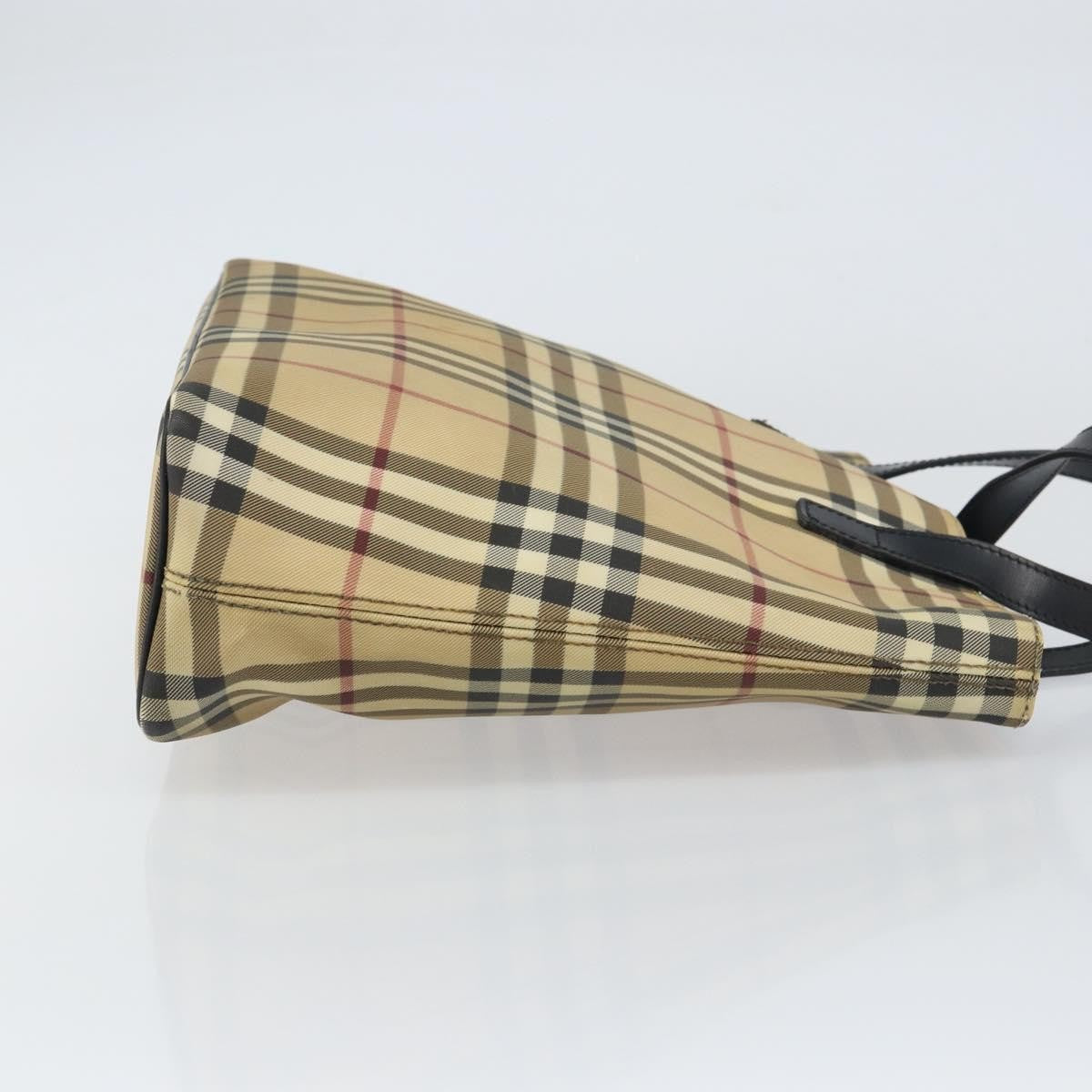 Burberry Nova Check Tote Canvas Check Pattern Beige Canvas Tote Bag Bag (Authentic Pre-Loved)