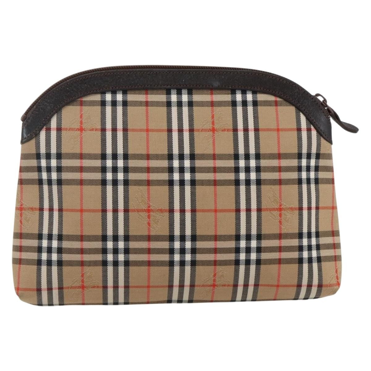 Burberry Nova Check Pochette Canvas Beige Canvas Clutche & Pouche Bag (Pre-Loved)