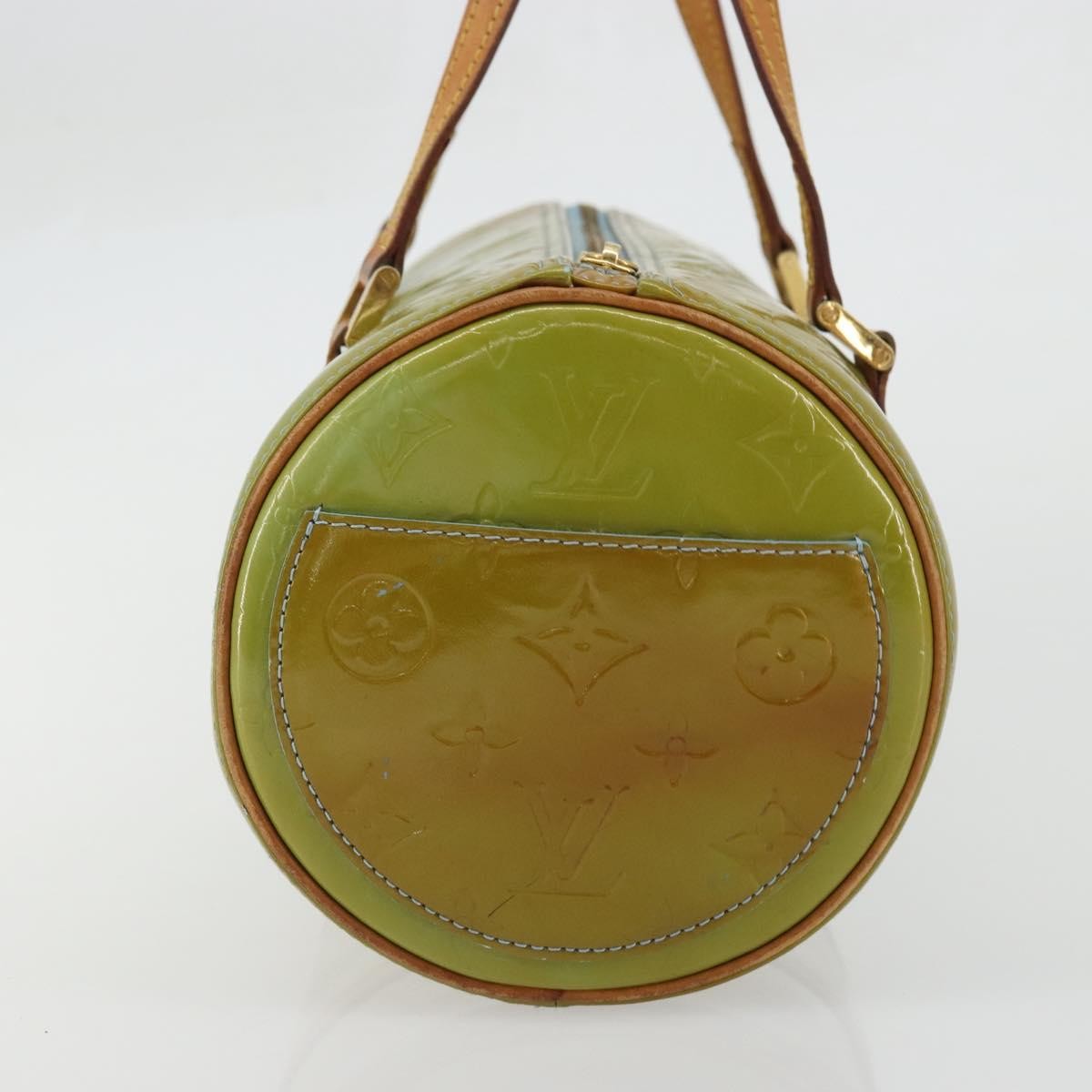 Louis Vuitton Bedford Handbag Monogram Vernis Green Patent_Leather Handbag (Authentic Pre-Loved)