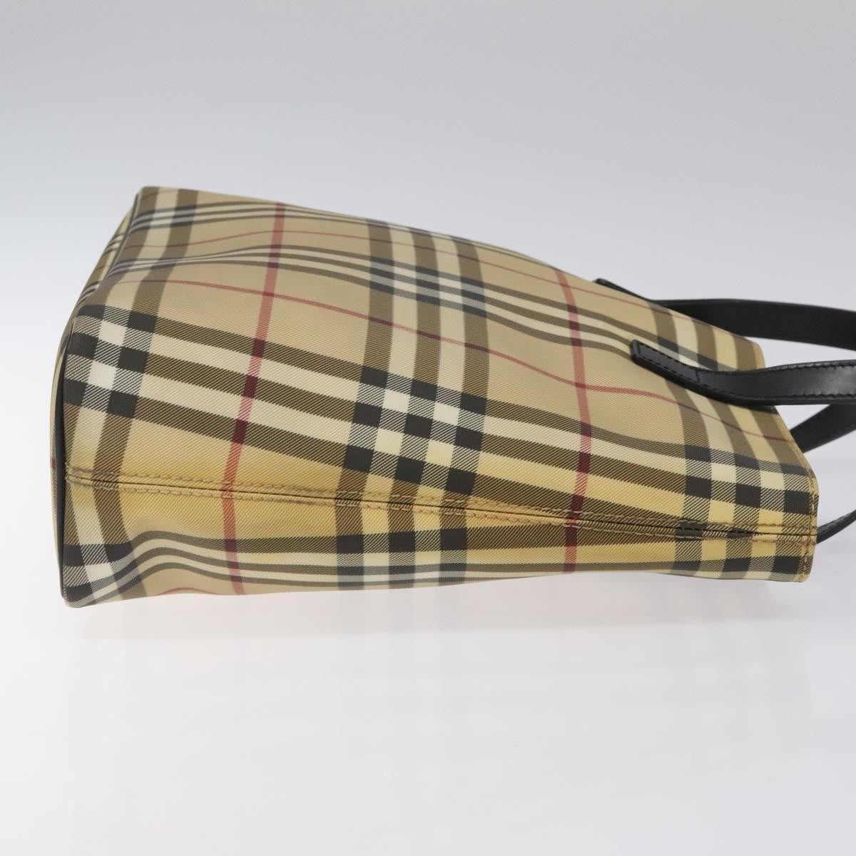 Burberry Nova Check Tote Canvas Check Pattern Beige Canvas Tote Bag Bag (Authentic Pre-Loved)