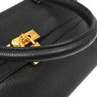 Hermes Shoulder Kelly Bag Togo Black Leather Handbag (Authentic Pre-Loved)