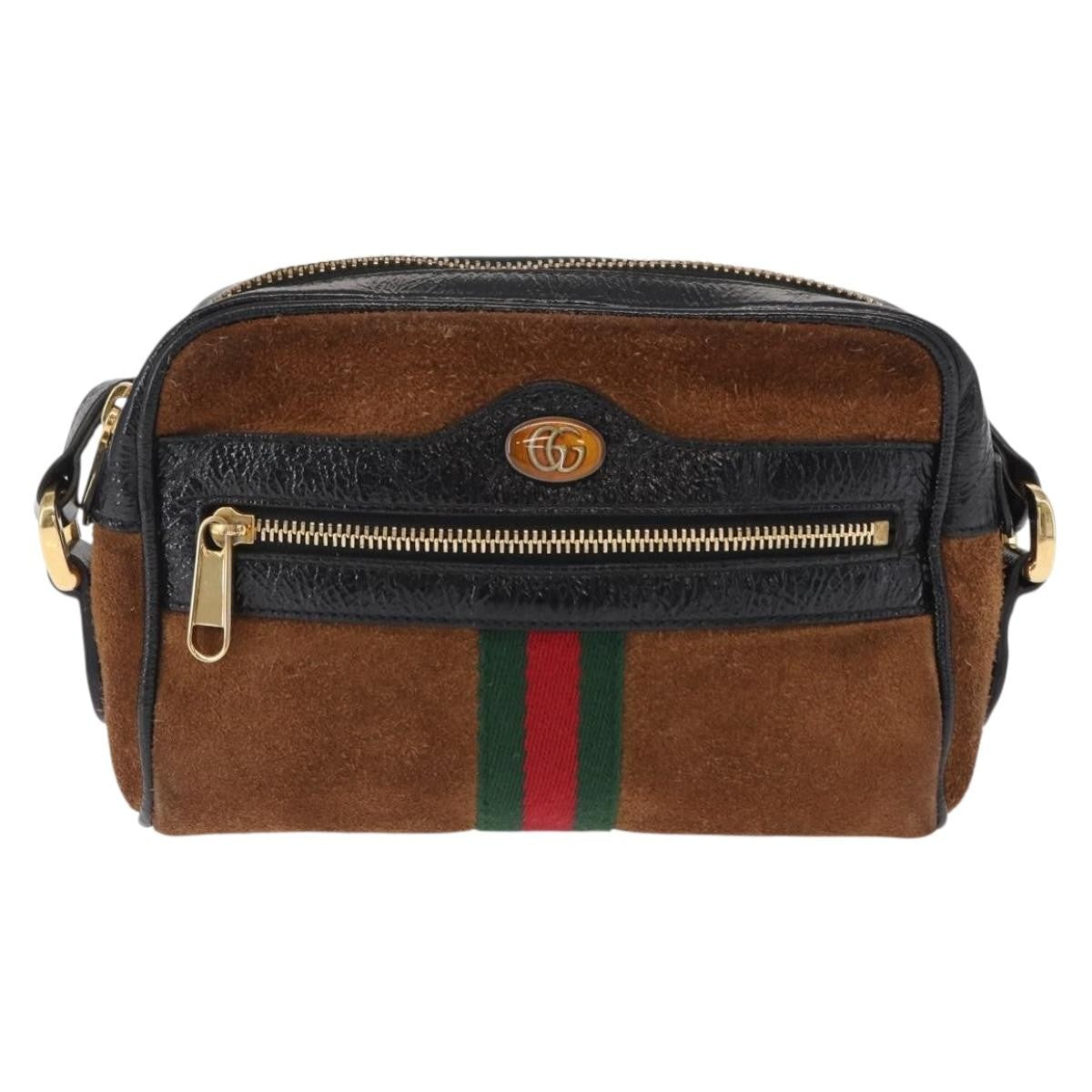 Gucci Ophidia Shoulder Bag Suede Brown Suede Shoulder Bag Bag (Authentic Pre-Loved)