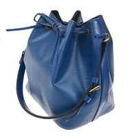 Louis Vuitton Petit Noe Handbag Epi Leather Blue Leather Shoulder Bag Bag (Pre-Loved)
