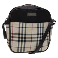 Burberry Nova Check Shoulder Bag Canvas And Leather Beige Canvas Shoulder Bag Bag (Authentic Pre-Loved)