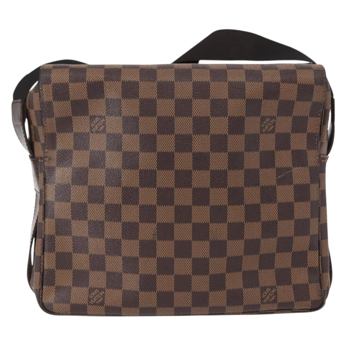Louis Vuitton Naviglio Handbag Damier Brown Canvas Shoulder Bag Bag (Authentic Pre-Loved)