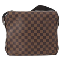 Louis Vuitton Naviglio Handbag Damier Brown Canvas Shoulder Bag Bag (Authentic Pre-Loved)
