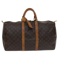 Louis Vuitton Keepall Bag Monogram Canvas Brown Canvas Travel Bag Bag (Authentic Pre-Loved)