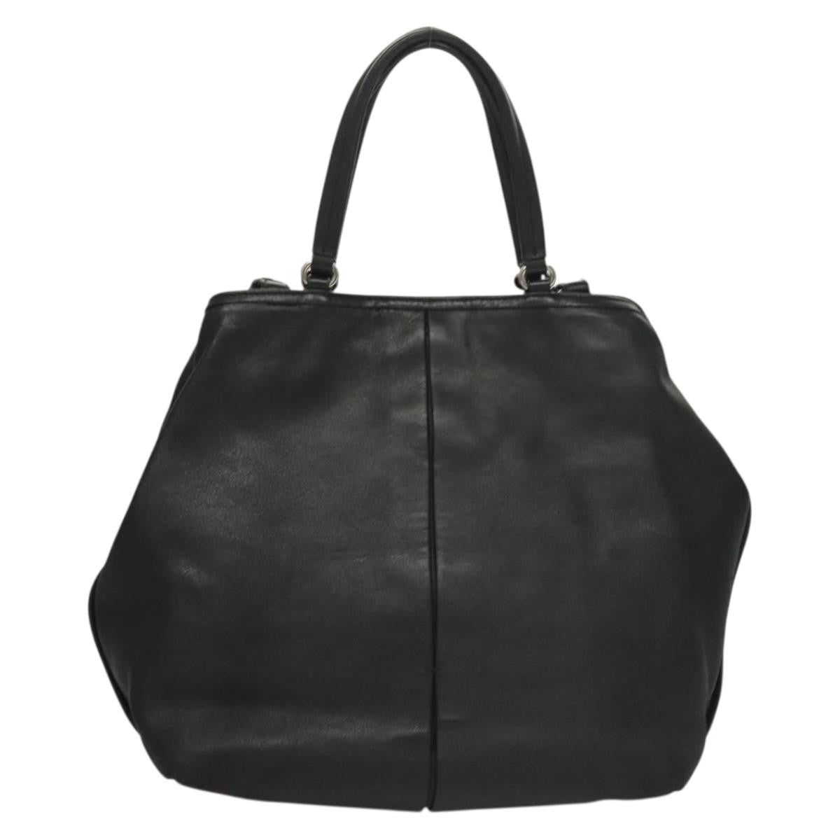 Salvatore Ferragamo Vara Bow Tote Leather Black Leather Tote Bag Bag (Pre-Loved)