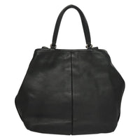 Salvatore Ferragamo Vara Bow Tote Leather Black Leather Tote Bag Bag (Pre-Loved)