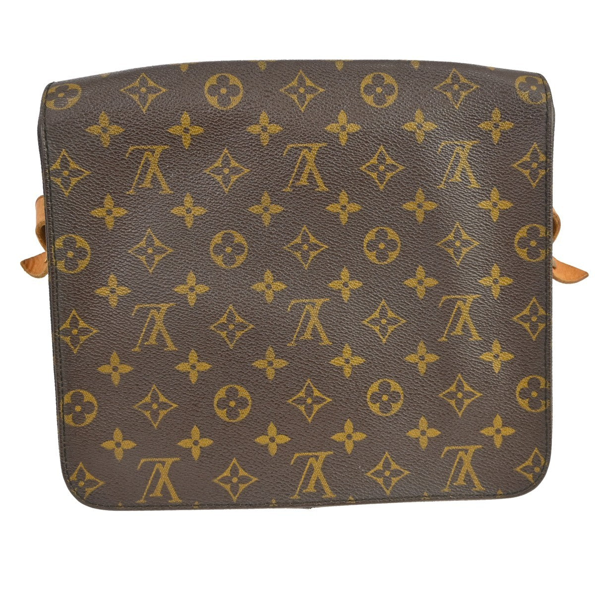 Louis Vuitton Cartouchiere Handbag Monogram Canvas Brown Canvas Shoulder Bag Bag (Authentic Pre-Loved)