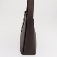 Salvatore Ferragamo Gancini Shoulder Bag Leather Brown Leather Shoulder Bag Bag (Pre-Loved)