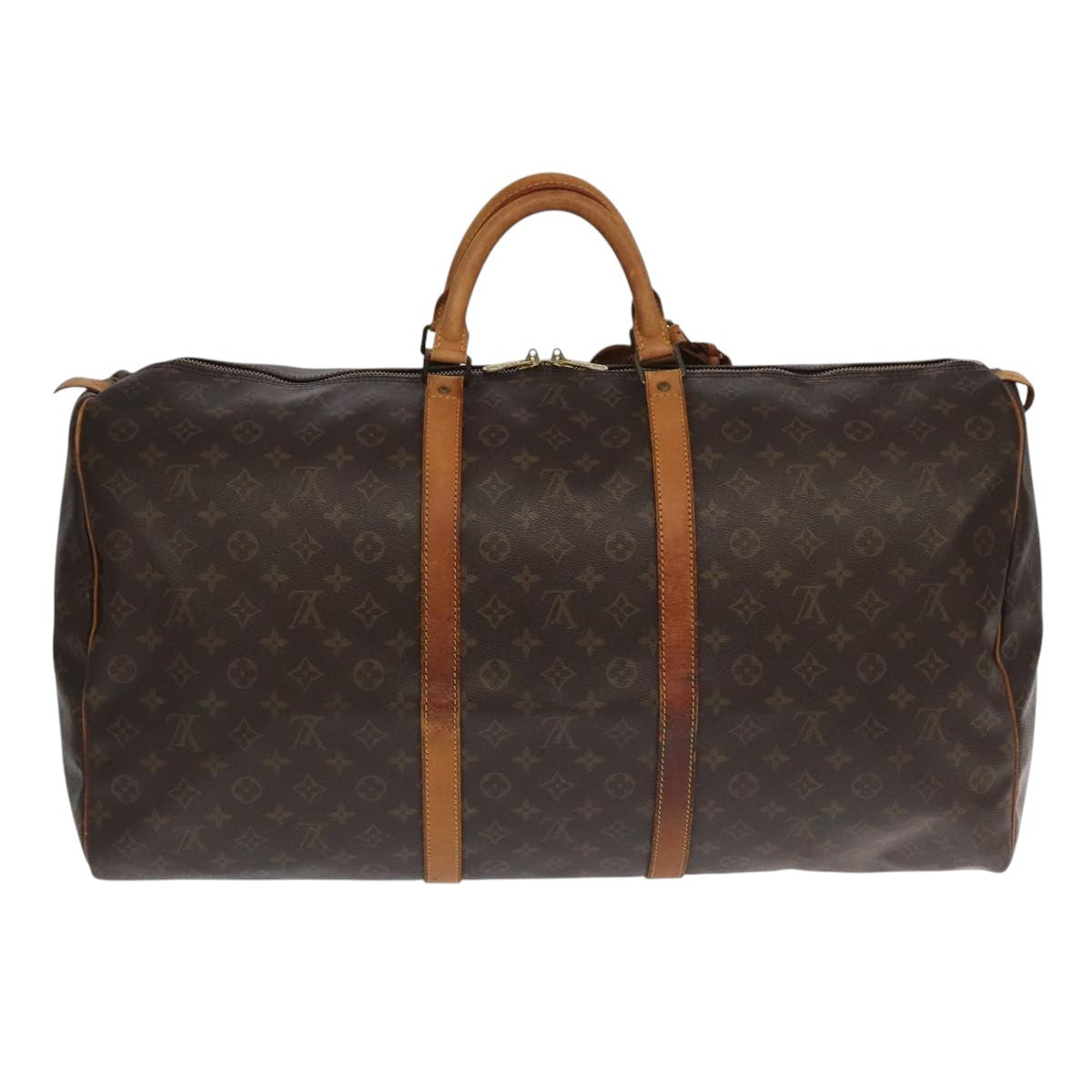 Louis Vuitton Keepall Bag Monogram Canvas Brown Canvas Travel Bag Bag (Authentic Pre-Loved)