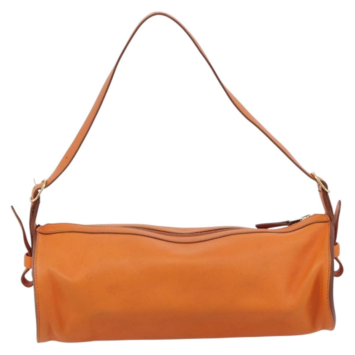Hermes Sac Doremi Bag Leather Orange Leather Shoulder Bag Bag (Authentic Pre-Loved)