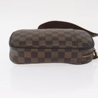 Louis Vuitton Pochette Gange Damier Brown Canvas Clutche & Pouche Bag (Authentic Pre-Loved)
