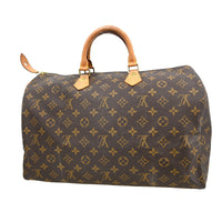 Louis Vuitton Speedy Handbag Monogram Canvas Brown Canvas,Leather Handbag (Authentic Pre-Loved)