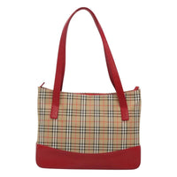 Burberry Nova Check Tote Canvas And Leather Beige Canvas Tote Bag Bag (Authentic Pre-Loved)
