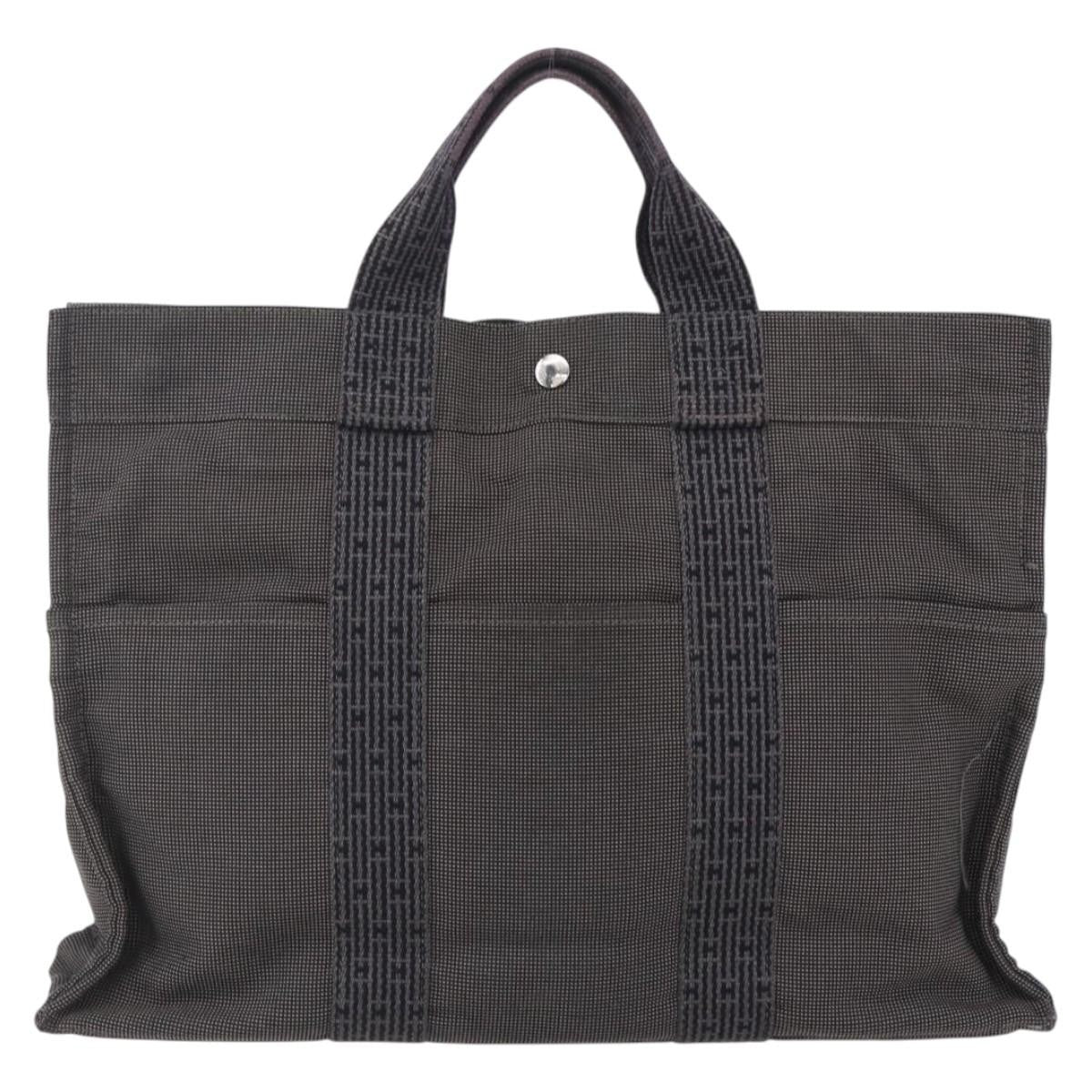 Hermes Fourre-Tout Herline Fourre-Tout Herline Gray Canvas Tote Bag Bag (Authentic Pre-Loved)