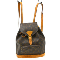 Louis Vuitton Vintage Montsouris Backpack Monogram Canvas Brown Canvas Backpack Bag (Authentic Pre-Loved)