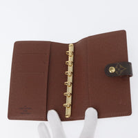 Louis Vuitton Agenda Cover Monogram Panda Brown Canvas Wallets Accessory (Pre-Loved)