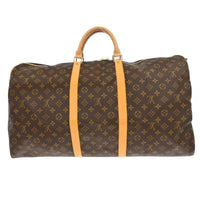 Louis Vuitton Keepall Bandouliere Bag Monogram Canvas Brown Canvas Travel Bag Bag (Pre-Loved)