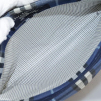Burberry Nova Check Tote Canvas Check Pattern Blue Canvas Tote Bag Bag (Authentic Pre-Loved)