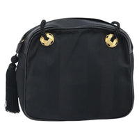 Salvatore Ferragamo Vintage Shoulder Bag Canvas Black Canvas Shoulder Bag Bag (Pre-Loved)