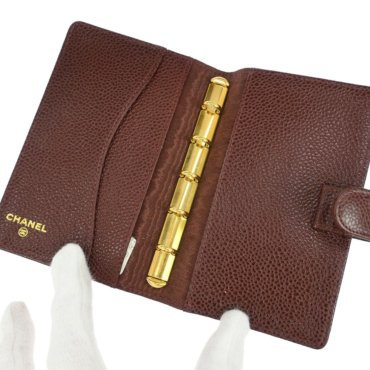 Chanel Cc Bifold Wallet Quilted Caviar Brown Leather Wallets Accessory (Pre-Loved)