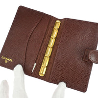 Chanel Cc Bifold Wallet Quilted Caviar Brown Leather Wallets Accessory (Pre-Loved)