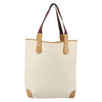 Gucci Vintage Tote Canvas White Pvc Tote Bag Bag (Pre-Loved)