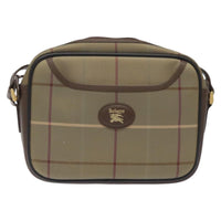 Burberry Nova Check Shoulder Bag Canvas And Leather Beige Canvas Shoulder Bag Bag (Authentic Pre-Loved)