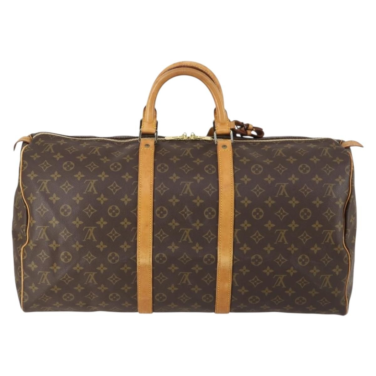 Louis Vuitton Keepall Bag Monogram Canvas Brown Canvas Travel Bag Bag (Pre-Loved)