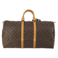 Louis Vuitton Keepall Bag Monogram Canvas Brown Canvas Travel Bag Bag (Pre-Loved)