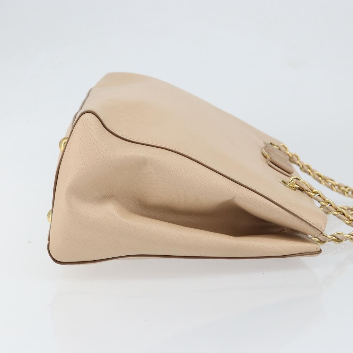 Salvatore Ferragamo Vala Shoulder Bag Leather Beige Leather Shoulder Bag Bag (Pre-Loved)
