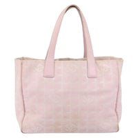 Chanel Travel Line Tote Nylon Pink Nylon Bag (Pre-Loved)