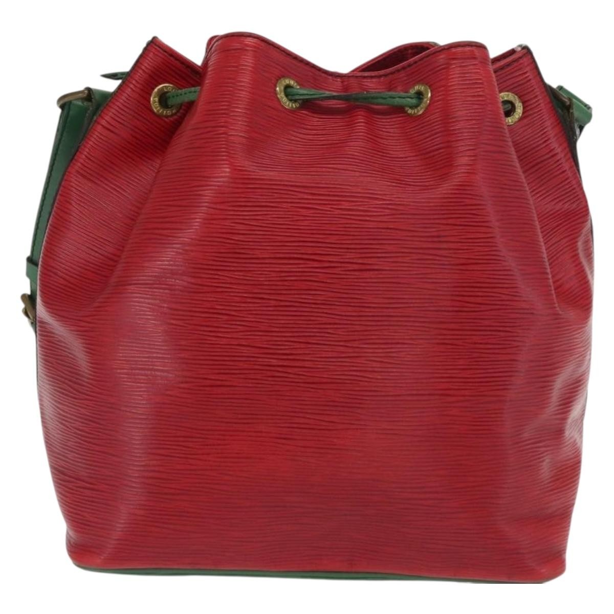 Louis Vuitton Bicolor Petit Noe Handbag Epi Leather Green Leather Shoulder Bag Bag (Authentic Pre-Loved)