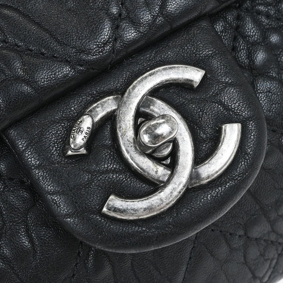 Chanel Chanel Chanel Matelassé Cuir Noir Black Leather Black Calfskin Shoulder Bag Bag (Pre-Loved)