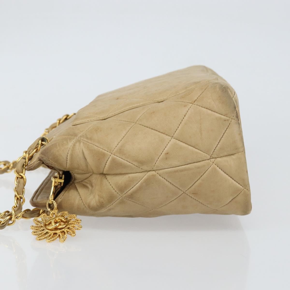 Chanel Vintage Camera Bag Quilted Leather Beige Leather Shoulder Bag Bag (Authentic Pre-Loved)